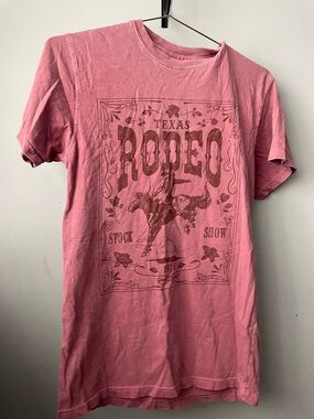 Texas Rodeo Graphic Tee - Pink Women’s Short Sleeve